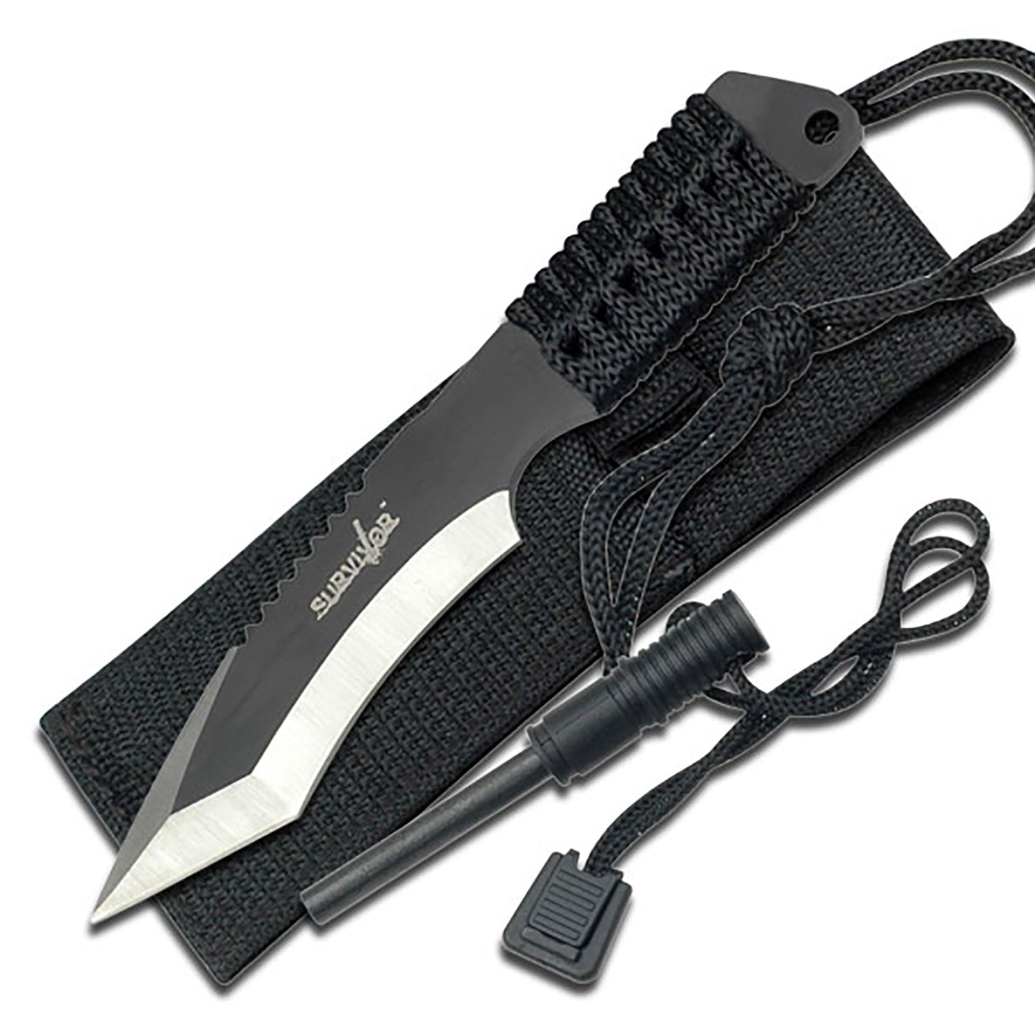 Bellissimo coltello Survivor con acciarino SURVIVOR HK-759 FIXED BLADE KNIFE 7" OVERALL
